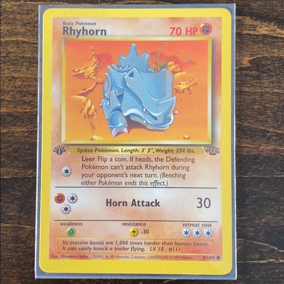 1995 rhyhorn pokemon card Rhyhorn (49/83) [XY: Generations] main image 1